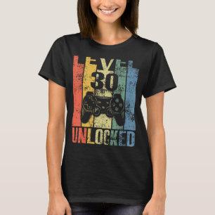Stufe 30 Unverschlossener 30. Geburtstag für Video T-Shirt