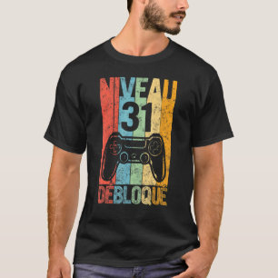 Stufe 31 Spaß 31e Anniversaire 1990 31 Ans Joueu T-Shirt