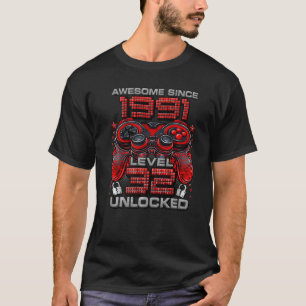 Stufe 32 Phantastisch seit 1991 32. Geburtstag T-Shirt