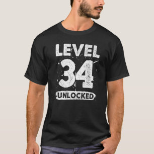 Stufe 34 Unverschlossenes 34. Hochzeitstag 34 Jahr T-Shirt
