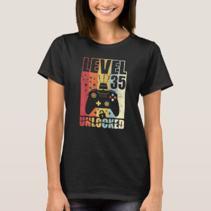 Stufe 35 Entsperrte Geburtstagsstufe 35. Geburtsta T-Shirt