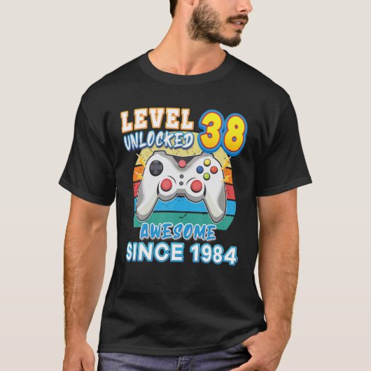 Stufe 38 Phantastisch seit 1984 glücklich 38. T-Shirt (Vorderseite)