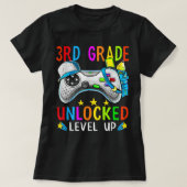 Stufe 3 - Freier Level-Up-Gamer zurück zur Schule T-Shirt (Design vorne)
