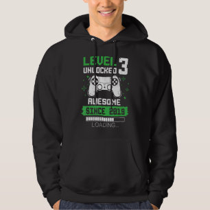 Stufe 3 Phantastisch seit 2019 Gamer 3. Geburtstag Hoodie