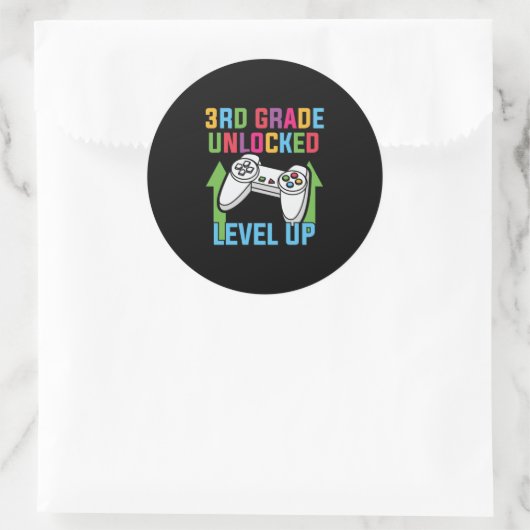 Stufe 3 runder aufkleber (Tasche)