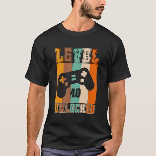 Stufe 40 entsperrt - Geburtstagsausgabe T-Shirt (Vorderseite)
