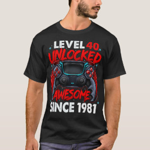 Stufe 40 Phantastisch seit 1981 40. Geburtstag T-Shirt