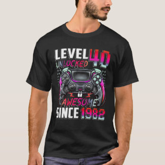 Stufe 40 Phantastisch seit 1982 40. Geburtstag T-Shirt