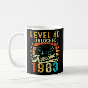 Stufe 40 Phantastisch seit 1983 40. Geburtstag Kaffeetasse