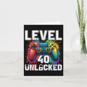 Stufe 40 Unverriegeltes lustiges Videospiel Thema  Karte