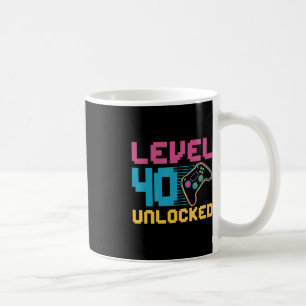 Stufe 40 unverschlossenes Gaming Geburtstag Kaffeetasse