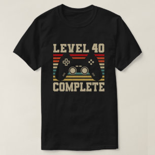 Stufe 40 Vollständiger Video-Gamer zum 40. Jahrest T-Shirt