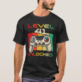 Stufe 41 Unverschlossener Videogamer Geboren 1980  T-Shirt (Vorderseite)