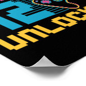 Stufe 42 Entsperrtes Gaming Geburtstag Poster (Ecke)