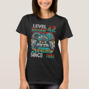 Stufe 42 Phantastisch seit 1981 42. Geburtstag T-Shirt