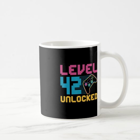 Stufe 42 unverschlossenes Gaming Geburtstag Kaffeetasse (Rechts)