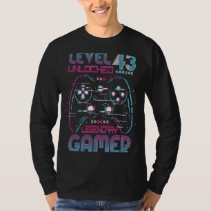 Stufe 43 GeburtstagsGamer Vintag 1980 Mann T-Shirt