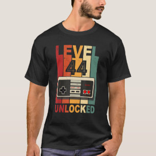 Stufe 44 Unverriegelter Videospieler 44. Geburtsta T-Shirt