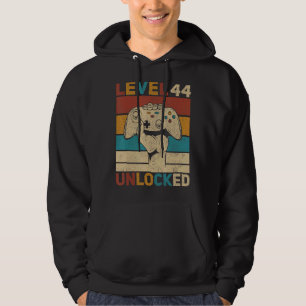 Stufe 44 Unverschlossener 44. Geburtstag 44 Jahre Hoodie