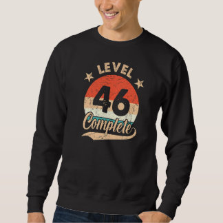 Stufe 46 Vollständiger Retro 46. Hochzeitstag Sweatshirt
