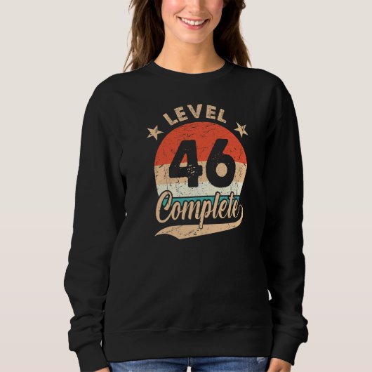 Stufe 46 Vollständiger Retro 46. Hochzeitstag Sweatshirt (Vorderseite)