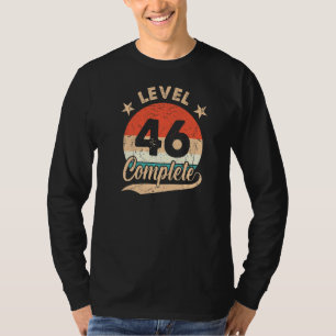 Stufe 46 Vollständiger Retro 46. Hochzeitstag T-Shirt