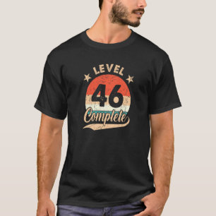 Stufe 46 Vollständiger Retro 46. Hochzeitstag T-Shirt
