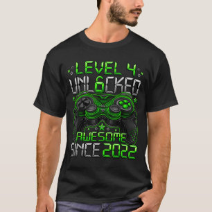 Stufe 4 freigeschaltet 4 Jahre alte Jungen 4. Gebu T-Shirt