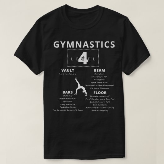 Stufe 4 Qualifikation Gymnastik - Geschenkdesign T-Shirt (Design vorne)