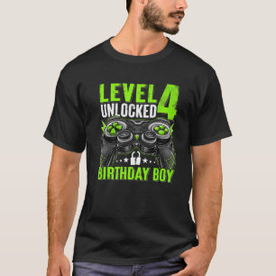 Stufe 4 Unverschlossener Geburtstag Junge 4 Jahre T-Shirt