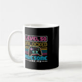 Stufe 50 phantastisch seit 1973 Gaming Birthd Kaffeetasse (Links)