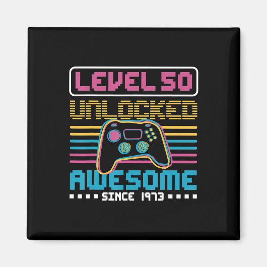 Stufe 50 phantastisch seit 1973 Gaming Birthd Magnet (Vorne)