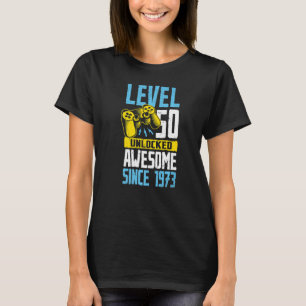 Stufe 50 Phantastisch seit 1973 Videospiel Bi T-Shirt