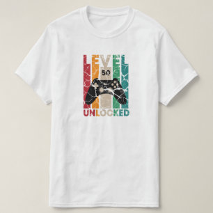 Stufe 50 Unverriegelte,50 Geburtstagsgeschenk Stuf T-Shirt
