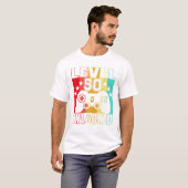 Stufe 50 Unverriegelte 50 Jahre BDay-Männer T-Shirt (Vorne ganz)