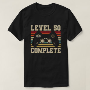 Stufe 50 Vollständiger 50. GeburtstagsvideoGamer T-Shirt