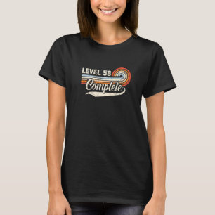Stufe 58 Vollständiges 58. Hochzeitstag für ihn T-Shirt