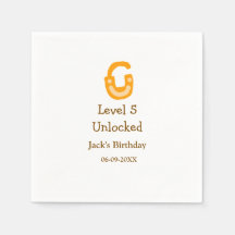 Stufe 5 entsperrtes Schloss orange braun Geburtsta