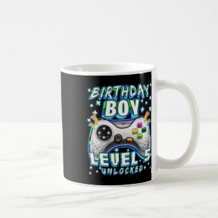 Stufe 5 Freigeschaltet Videospiel 5. Geburtstag Ga Kaffeetasse