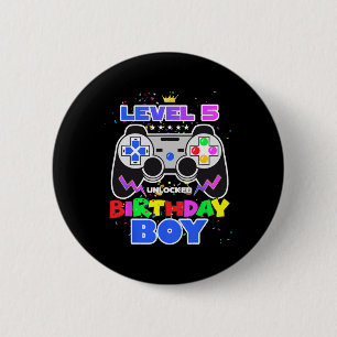 Stufe 5 Unverriegeltes Videospiel Geburtstag Boy G Button
