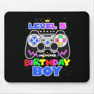 Stufe 5 Unverriegeltes Videospiel Geburtstag Boy G Mousepad