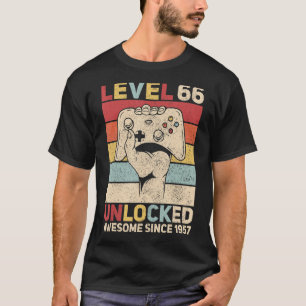 Stufe 66 Unverschlossene 66 Jahre alte Männer Kind T-Shirt