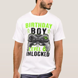 Stufe 6 Entsperrter Geburtstagskind 6 Jahre Junge T-Shirt