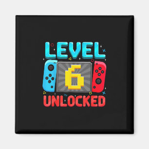 Stufe 6 Freigeschaltet 6. Geburtstag Junge Gamer S Magnet