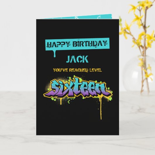 Stufe 6 Geburtstagskarte Karte (Gelbe Blume)