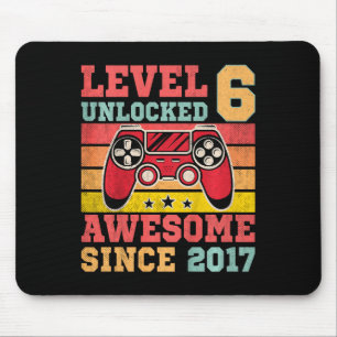 Stufe 6 Unverriegeltes Vintages Videospiel 6. Gebu Mousepad