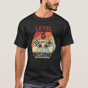 Stufe 6 Vollständiger Videospiel 6. Geburtstag Män T-Shirt