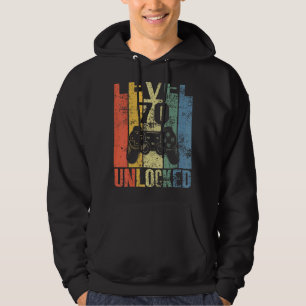 Stufe 70 Unverschlossener 70. Geburtstag für Video Hoodie