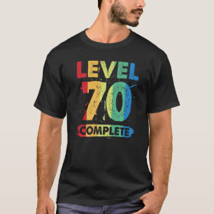 Stufe 70 Vollständige 70. Hochzeitstag 70 Jahre T-Shirt