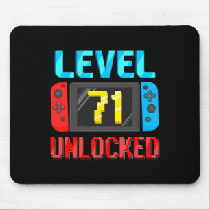 Stufe 71 freigeschaltet Geburtstagsvideo Gamer 71. Mousepad